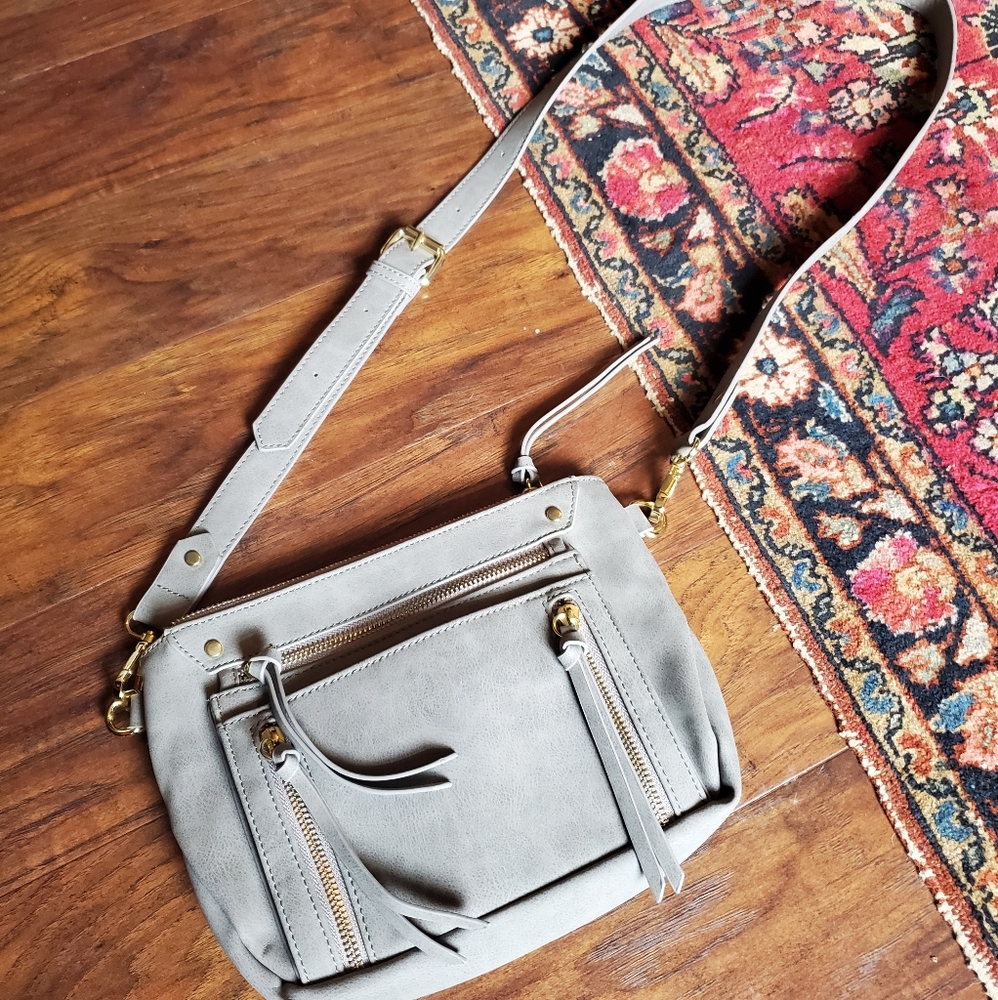 Gray Crossbody Bag